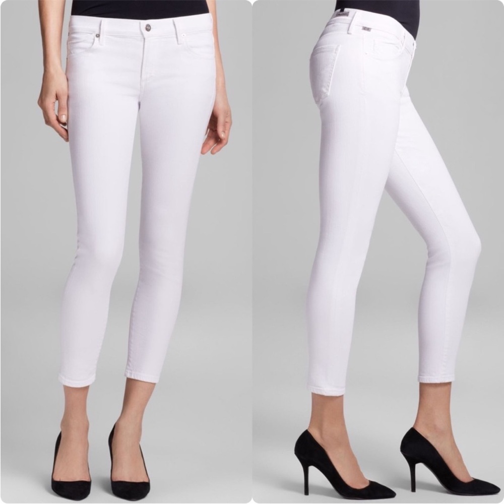 Citizens Of Humanity White Ankle Cropped Jeans